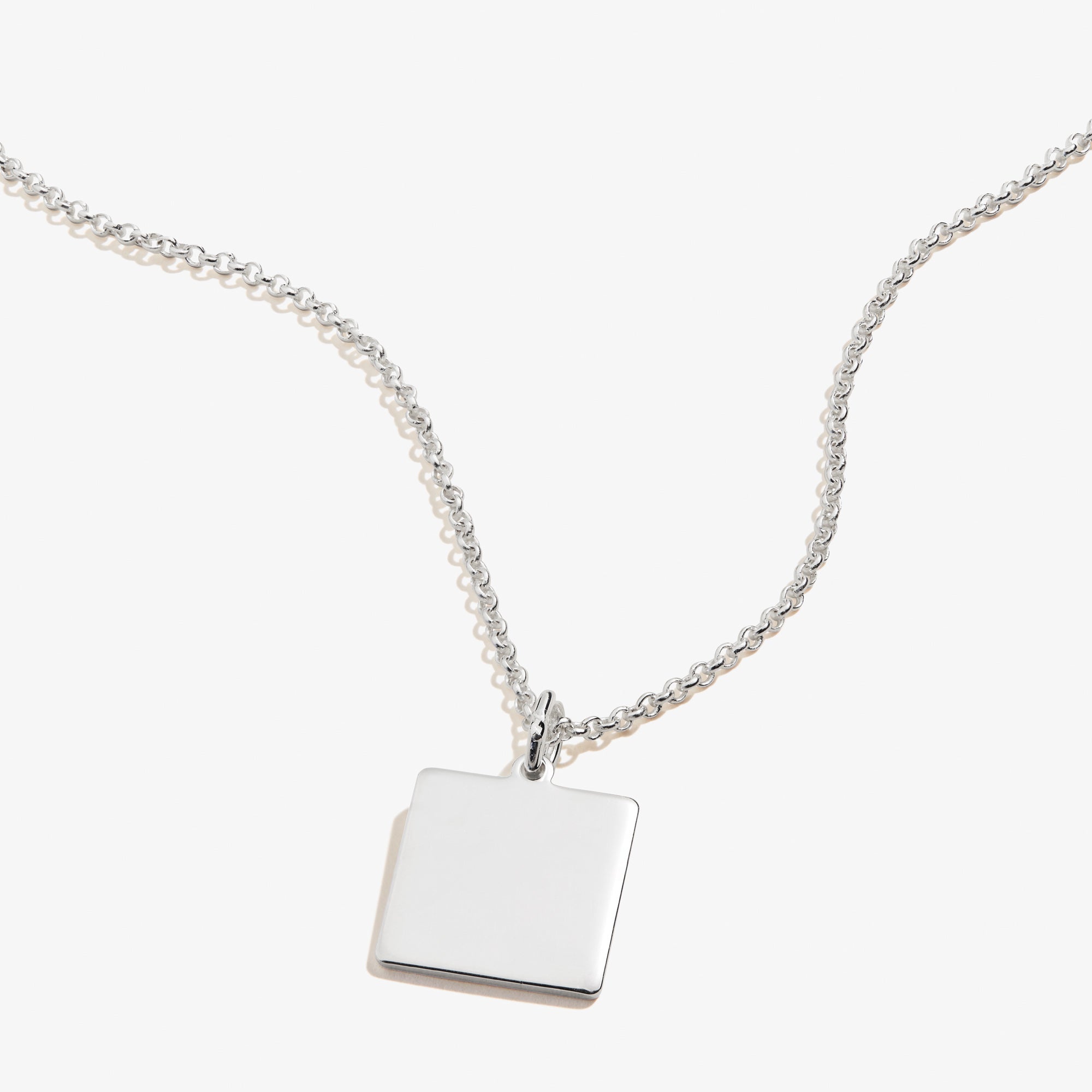 Square Charm Necklace, 21'' - Aaria Tees Aaria Tees