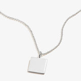 Square Charm Necklace, 21'' - Aaria Tees Aaria Tees