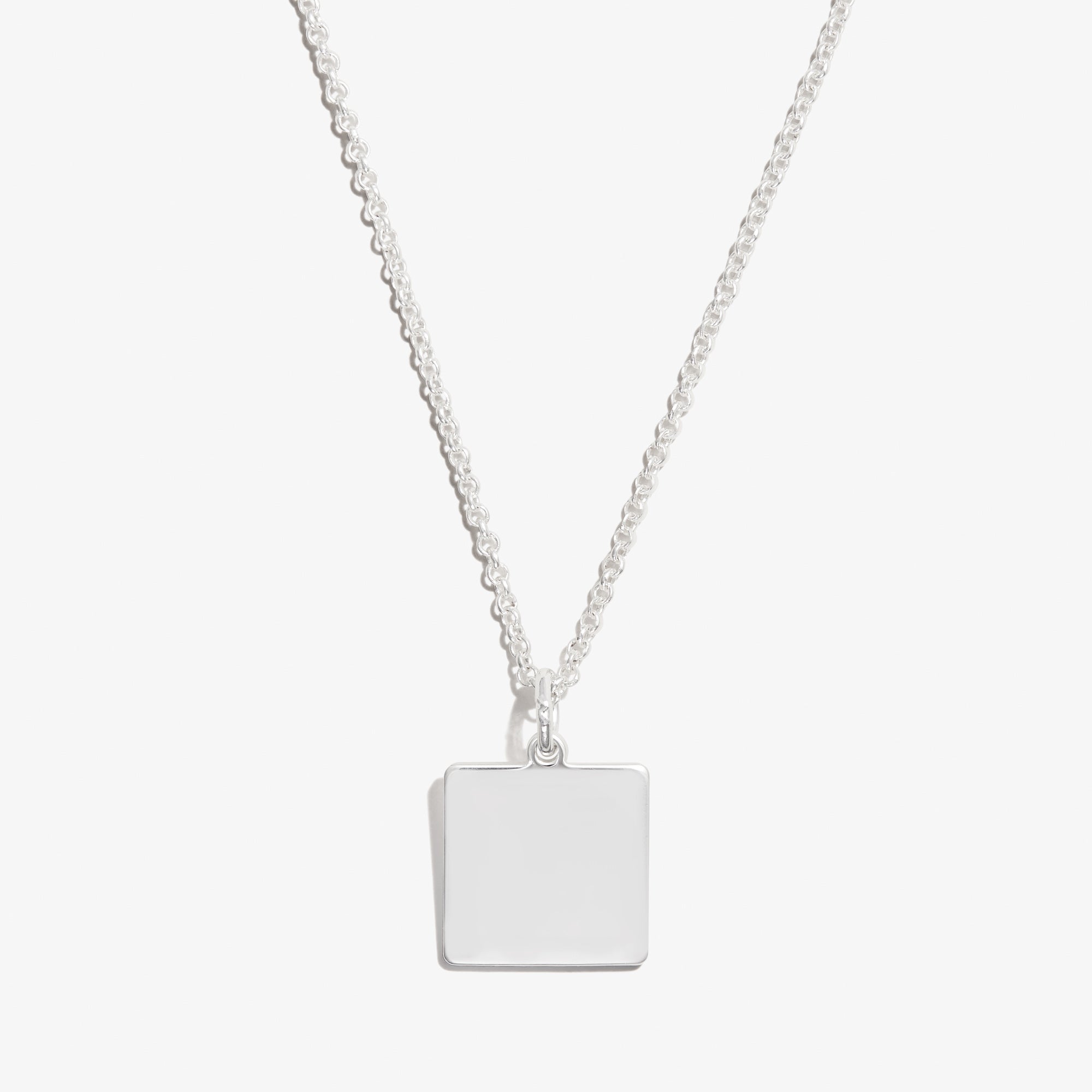 Square Charm Necklace, 21'' - Aaria Tees Aaria Tees