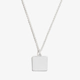 Square Charm Necklace, 21'' - Aaria Tees Aaria Tees