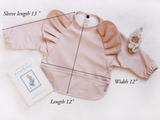 Long Sleeve Ruffle Angel Bibs - Peach Blush & Peony 2 Pack Bundle - Aaria Tees Aaria Tees