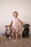 Puppy Egg Hunt (Romper) - Pink - Aaria Tees Aaria Tees