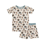 Camp Paws (Short PJ Set) - Blue - Aaria Tees Aaria Tees