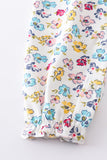 Platinum mint floral print baby girl romper - Aaria Tees Aaria Tees