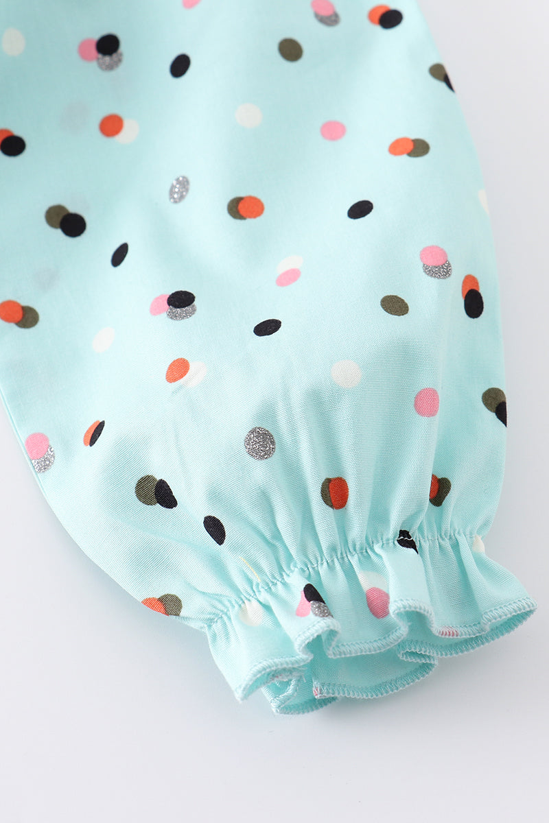 Platinum mint floral print baby girl romper - Aaria Tees Aaria Tees