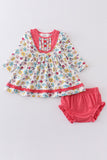 Platinum floral print baby girl set - Aaria Tees Aaria Tees