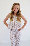 Falling for luxe- Brown Sugar Check Set Aaria Tees