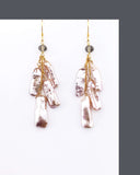 Blush Stick Pearl Earrings Aaria Tees