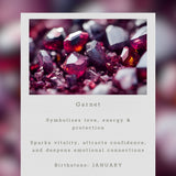 Garnet Mini Swing Hoop Earrings Aaria Tees