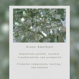 Green Amethyst Gold Bezel Chain Aaria Tees