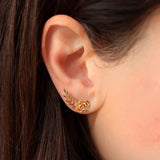 Amour Rose Floral Stud Earrings Aaria Tees