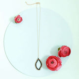 Black Spinel Freestyle Pendant Necklace Aaria Tees