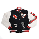 Manifest Varsity Jacket (Black) - Aaria Tees Aaria Tees
