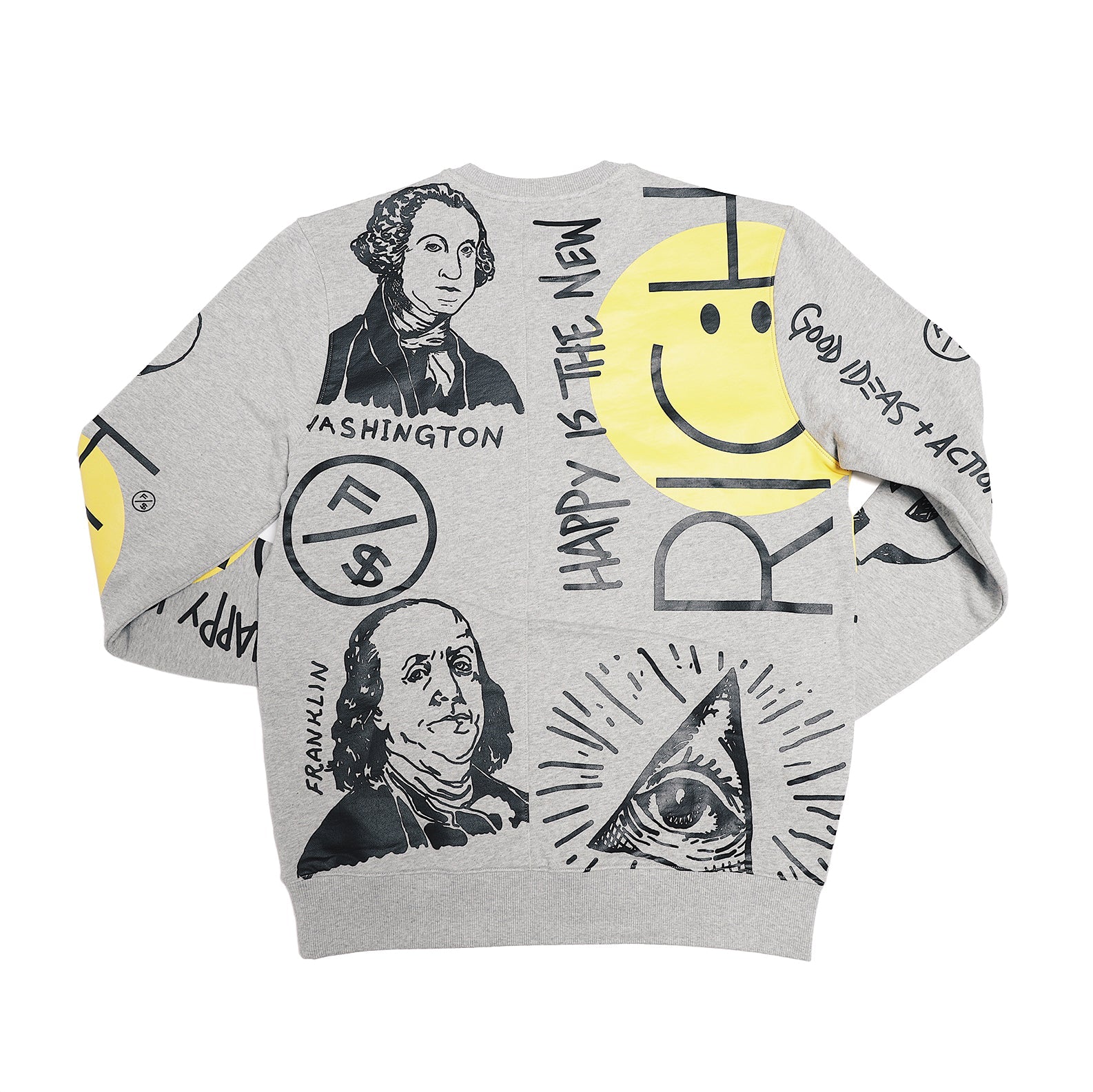 New Rich Crewneck Sweater (Heather Grey) - Aaria Tees Aaria Tees