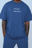 Friends In High Places (Navy - Oversize Shirt) - Aaria Tees Aaria Tees