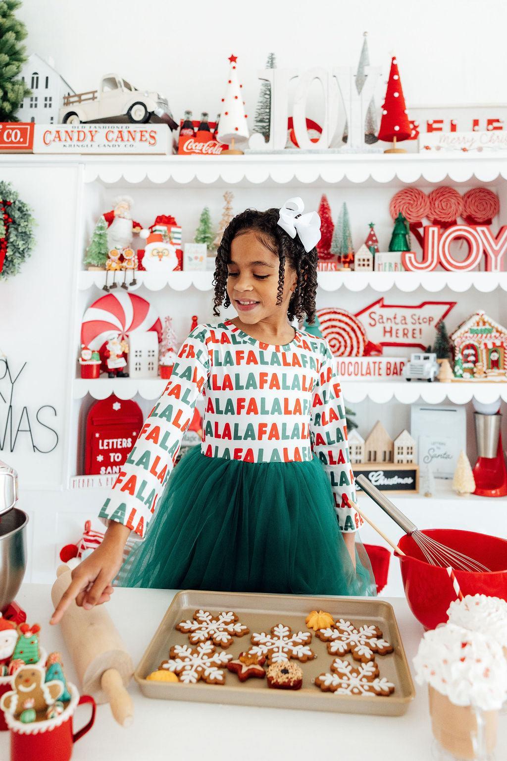 Fa la la L/S Tutu Dress - Aaria Tees Aaria Tees