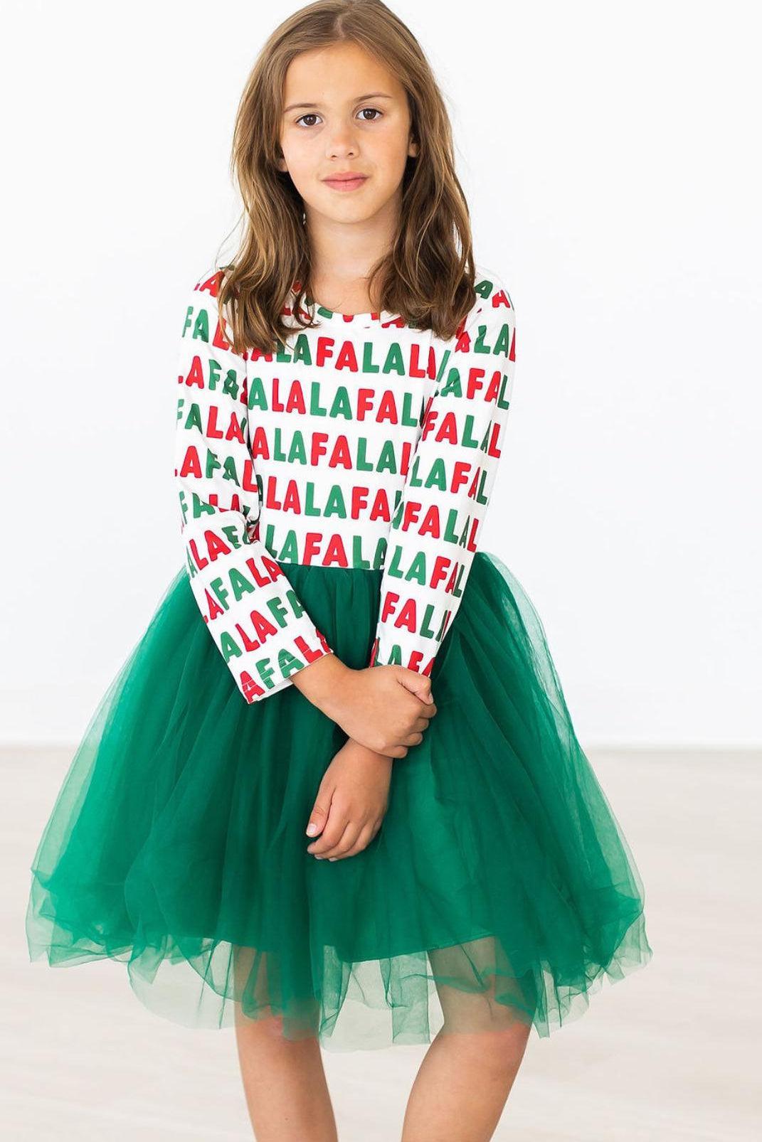 Fa la la L/S Tutu Dress - Aaria Tees Aaria Tees