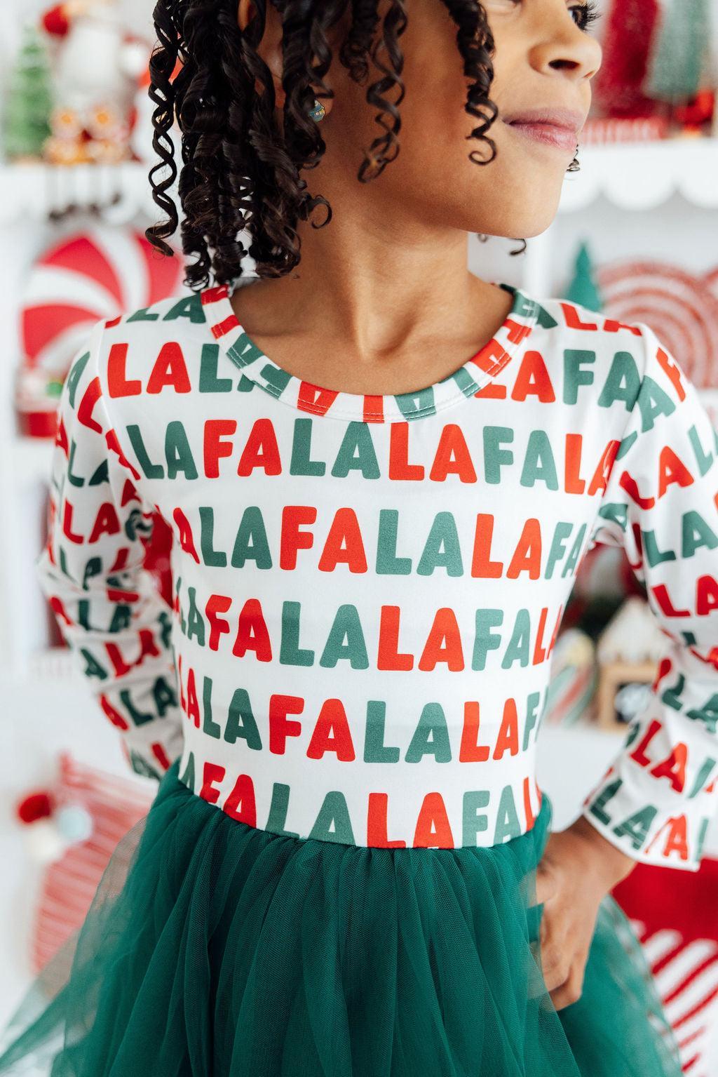 Fa la la L/S Tutu Dress - Aaria Tees Aaria Tees