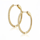 Kristen CZ Oval Hoop Aaria Tees