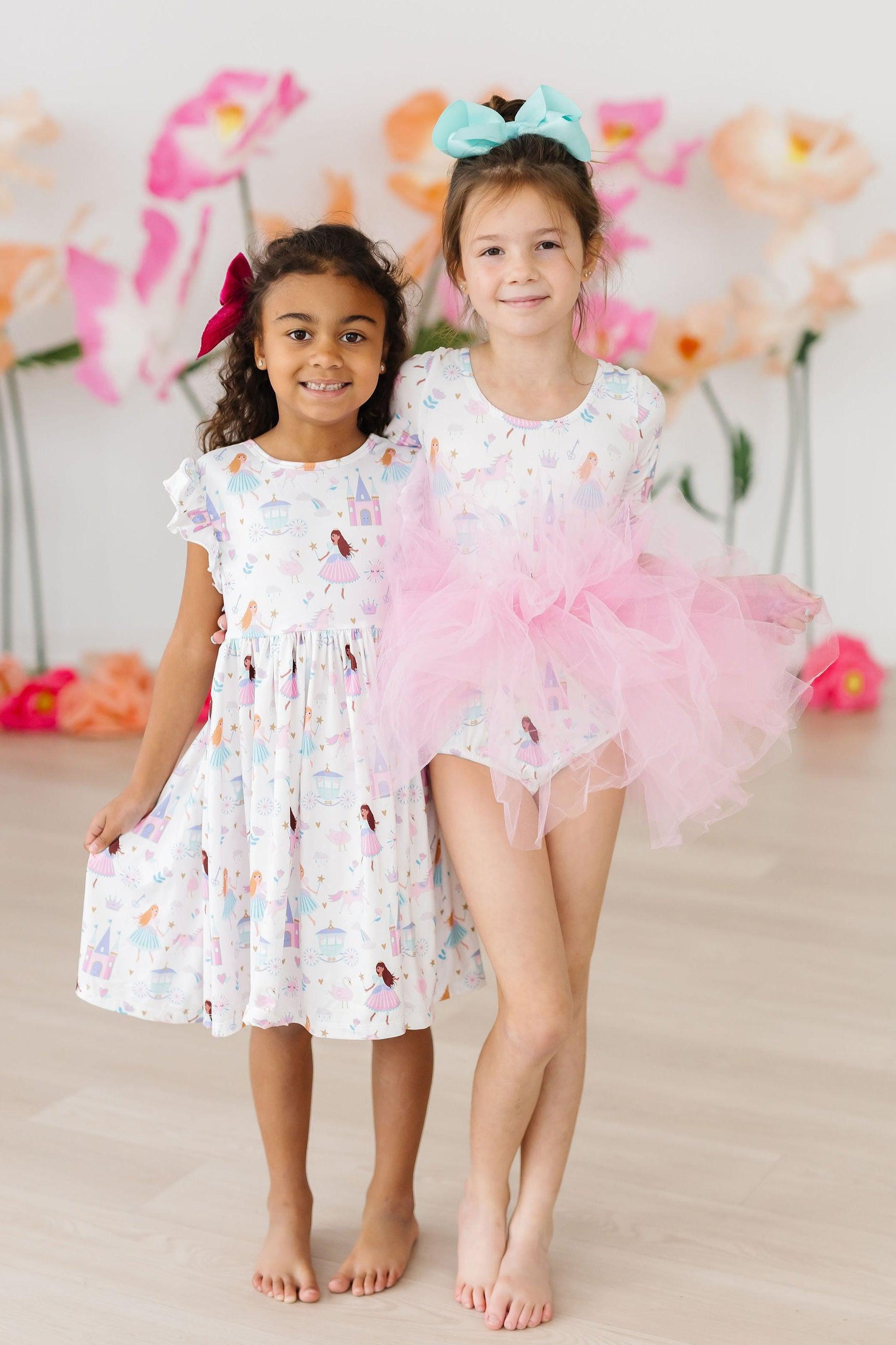 Fairy Princess Flutter Sleeve Twirl Dress - Aaria Tees Aaria Tees