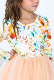 Fall Watercolors L/S Tutu Dress - Aaria Tees Aaria Tees