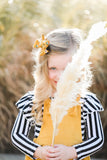 Mustard Faux Suede Pinafore - Aaria Tees Aaria Tees