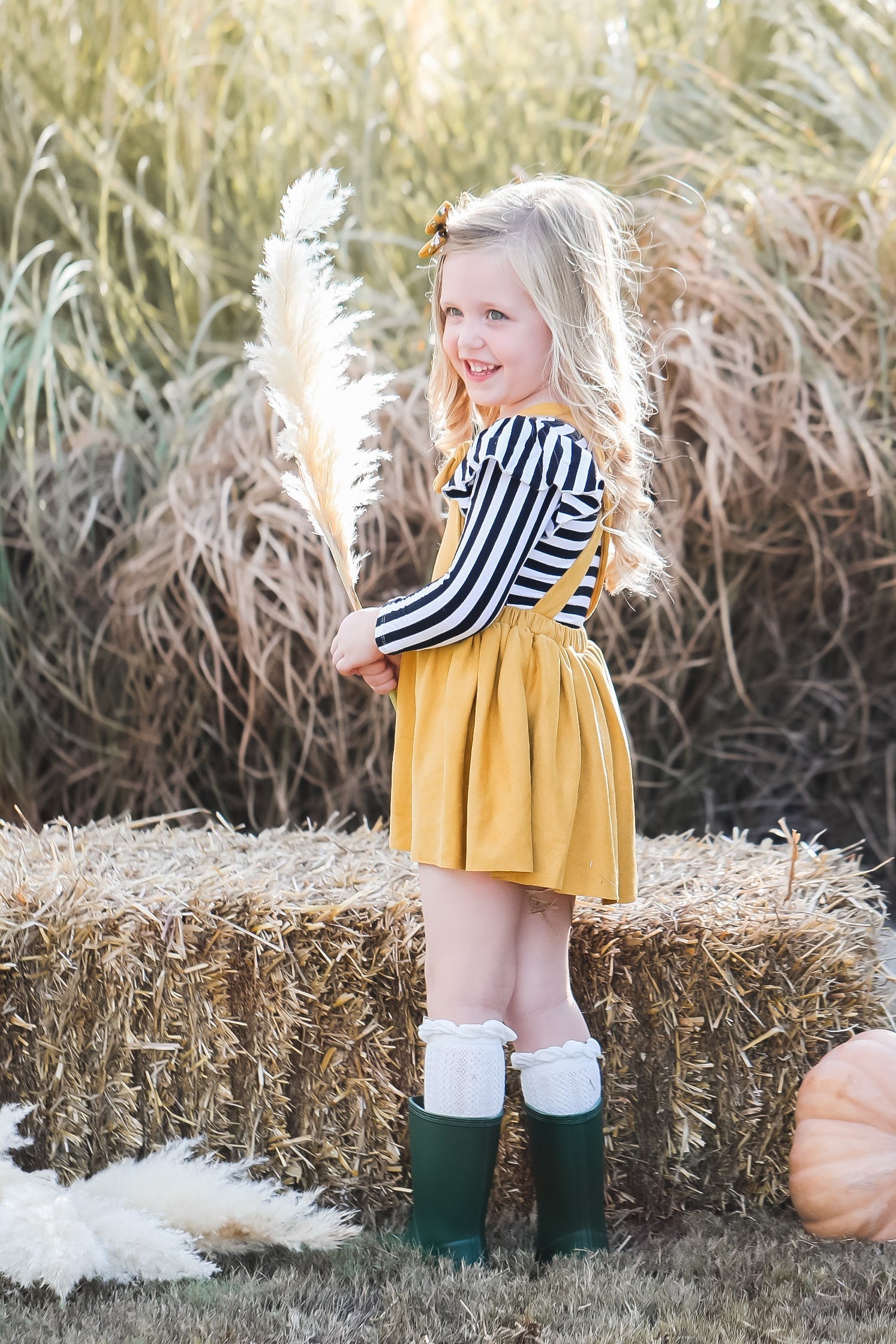 Mustard Faux Suede Pinafore - Aaria Tees Aaria Tees