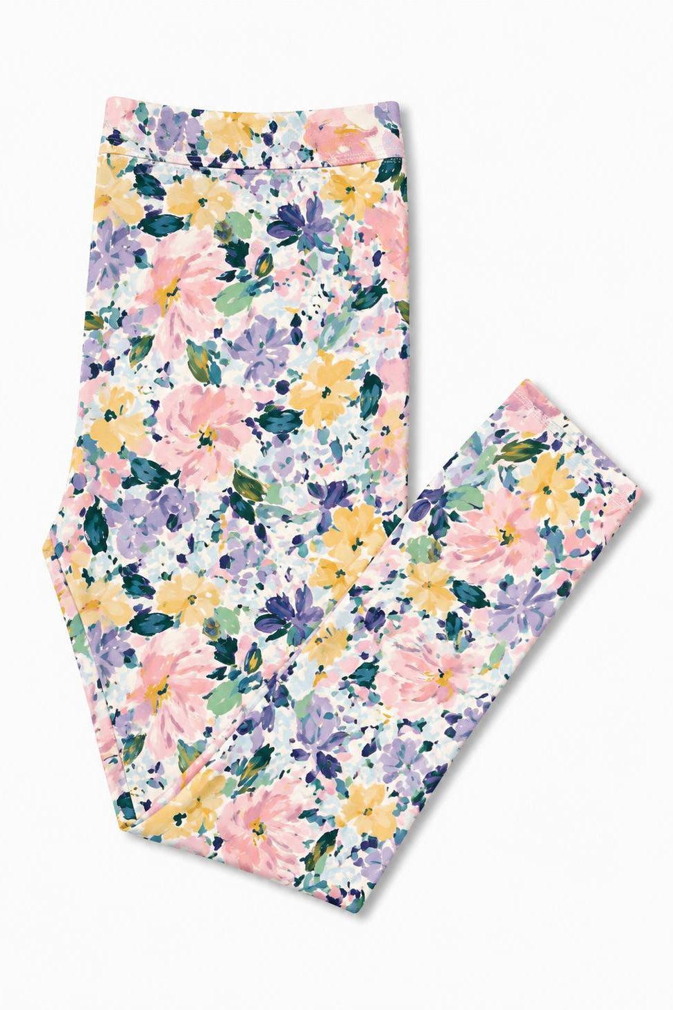 Fall Floral Leggings - Aaria Tees