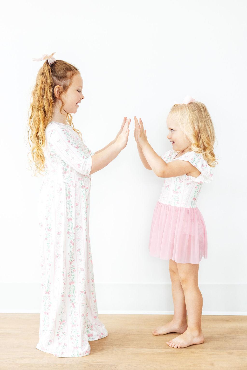 Fancy Florals S/S Twirl Leotard - Aaria Tees Aaria Tees
