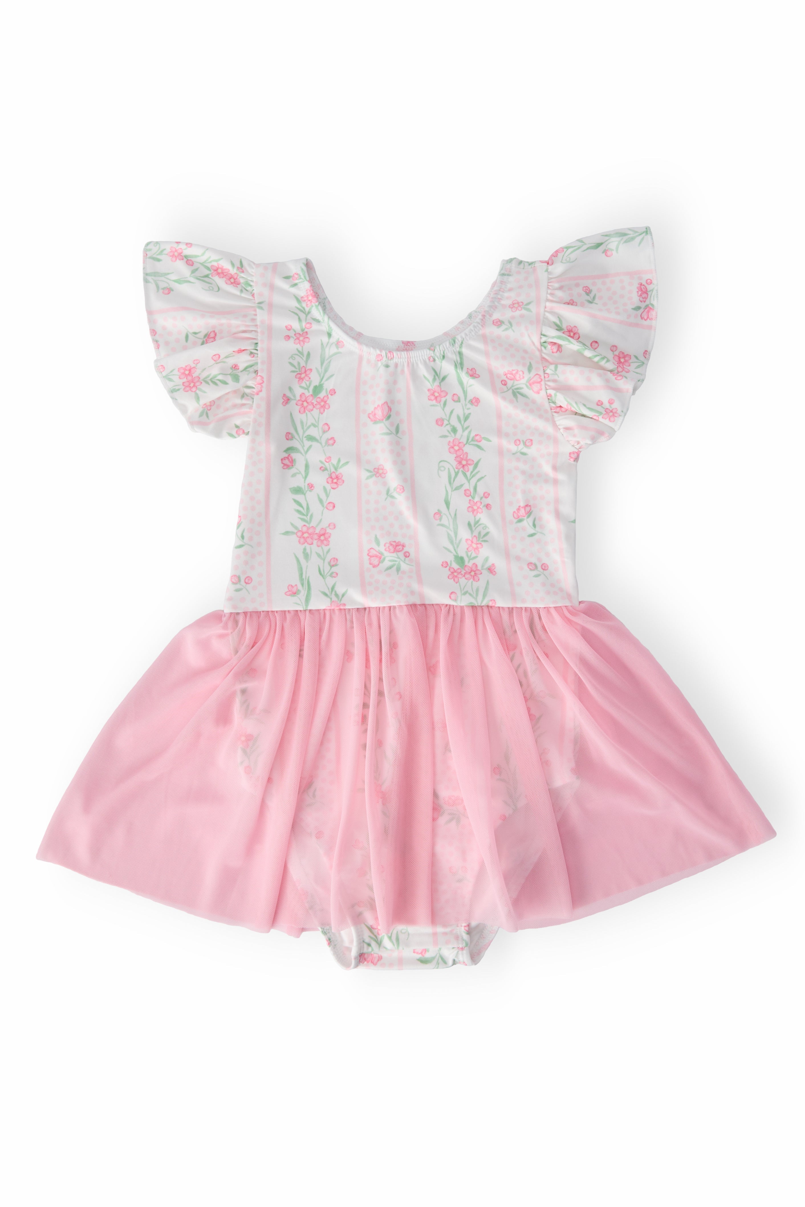 Fancy Florals S/S Twirl Leotard - Aaria Tees Aaria Tees