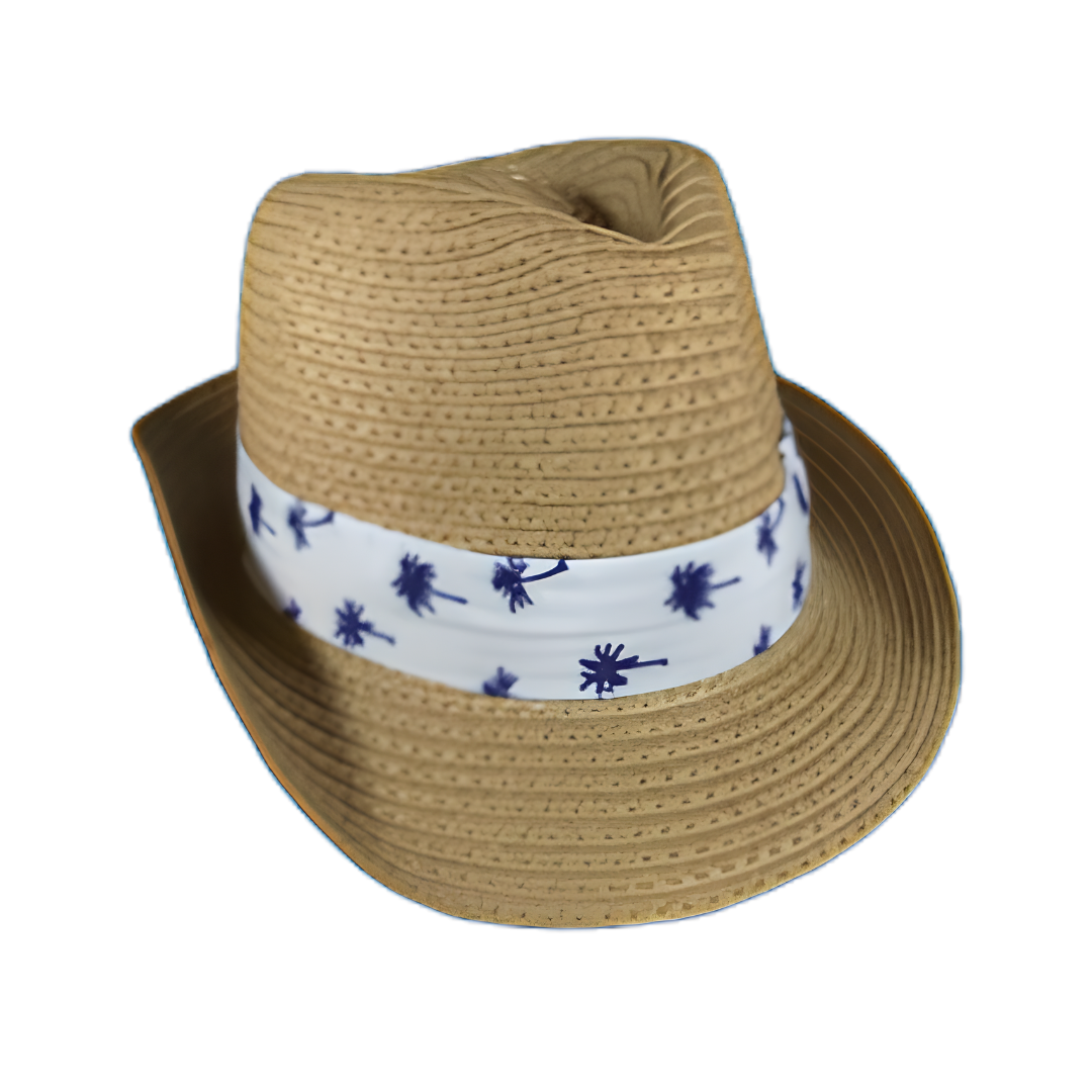 Fedora Sunhat with Band Detail - Aaria Tees Aaria Tees