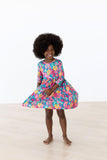 SALE Feeling Floral 3/4 Sleeve Pocket Twirl Dress - Aaria Tees Aaria Tees