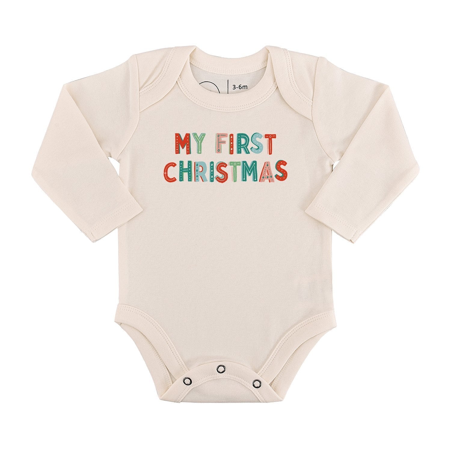 graphic bodysuit | my first christmas (long sleeve) - Aaria Tees Aaria Tees