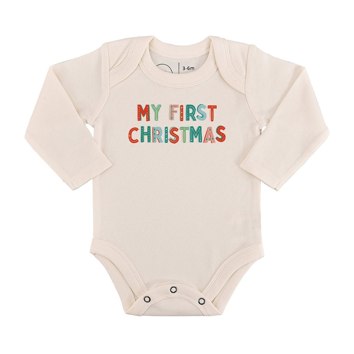 graphic bodysuit | my first christmas (long sleeve) - Aaria Tees