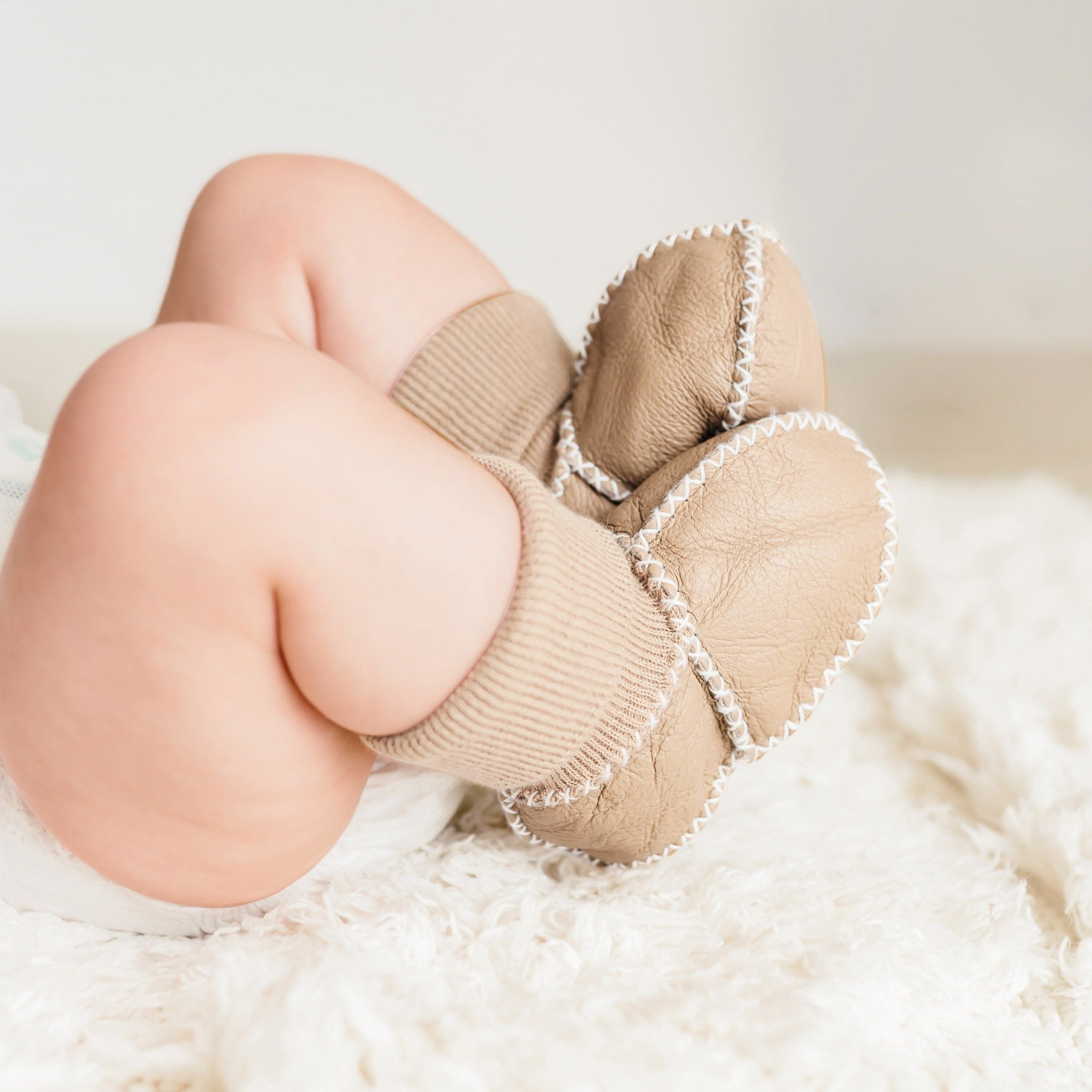 cozy booties| tan - Aaria Tees Aaria Tees