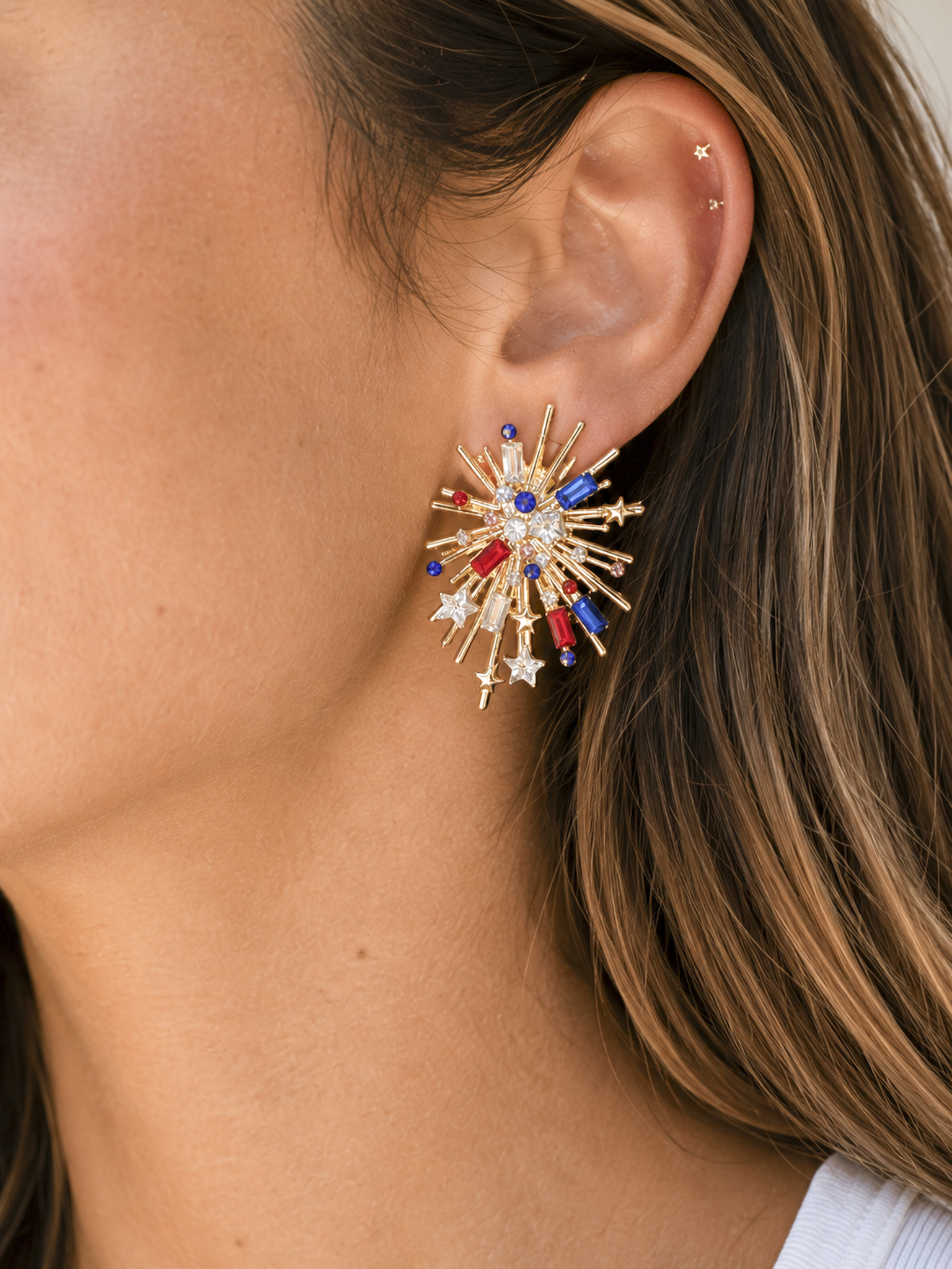 Beaded Firework Earrings - Aaria Tees Aaria Tees