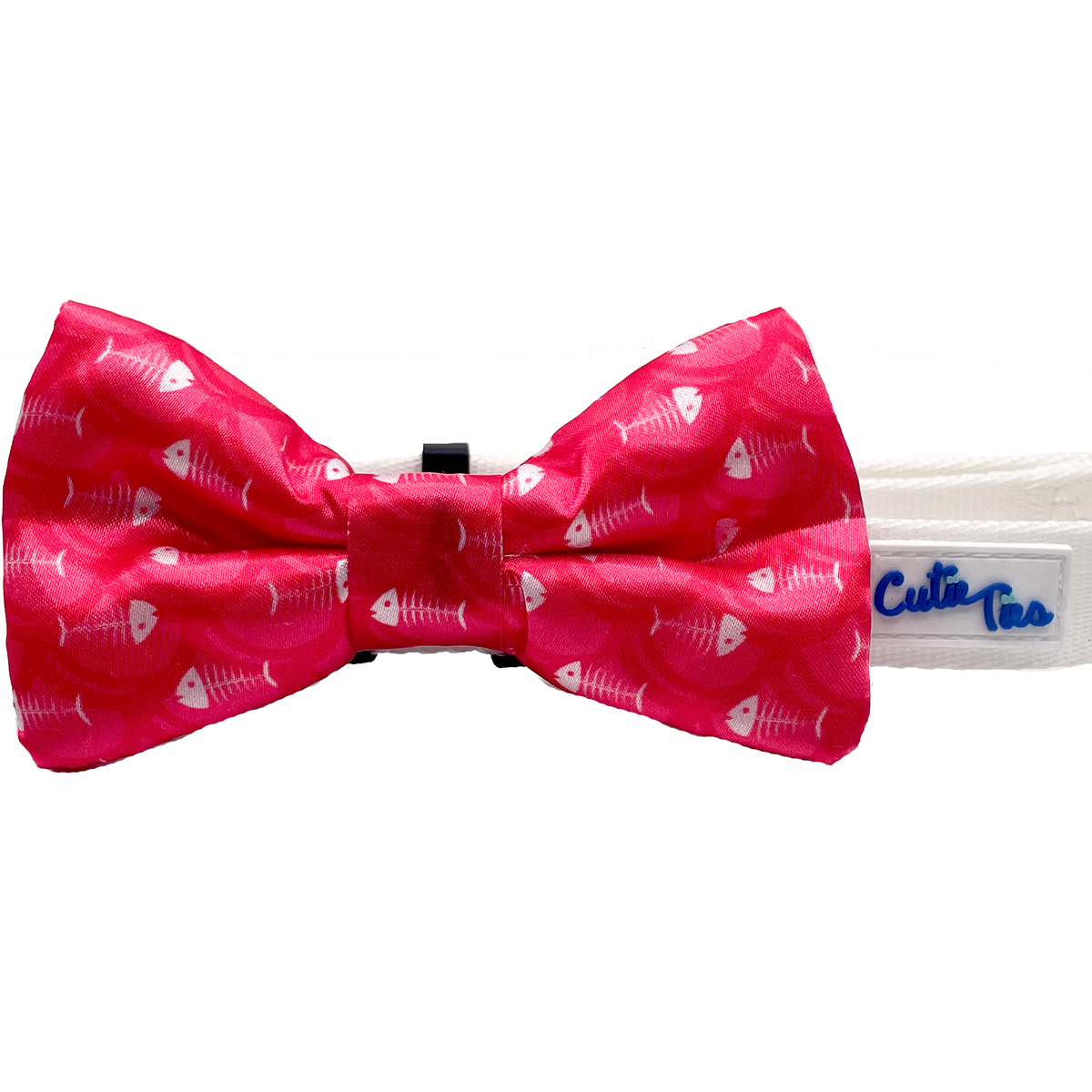 Fish Bone Red Dog Bow Tie