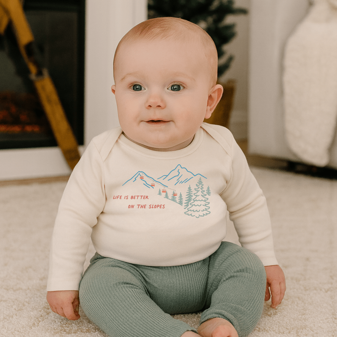 long sleeve graphic bodysuit | on the slopes - Aaria Tees Aaria Tees