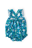 Floral Breeze Ruffle Cross Back Romper - Aaria Tees Aaria Tees