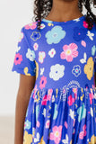 Floral Frenzy S/S Pocket Twirl Dress - Aaria Tees Aaria Tees