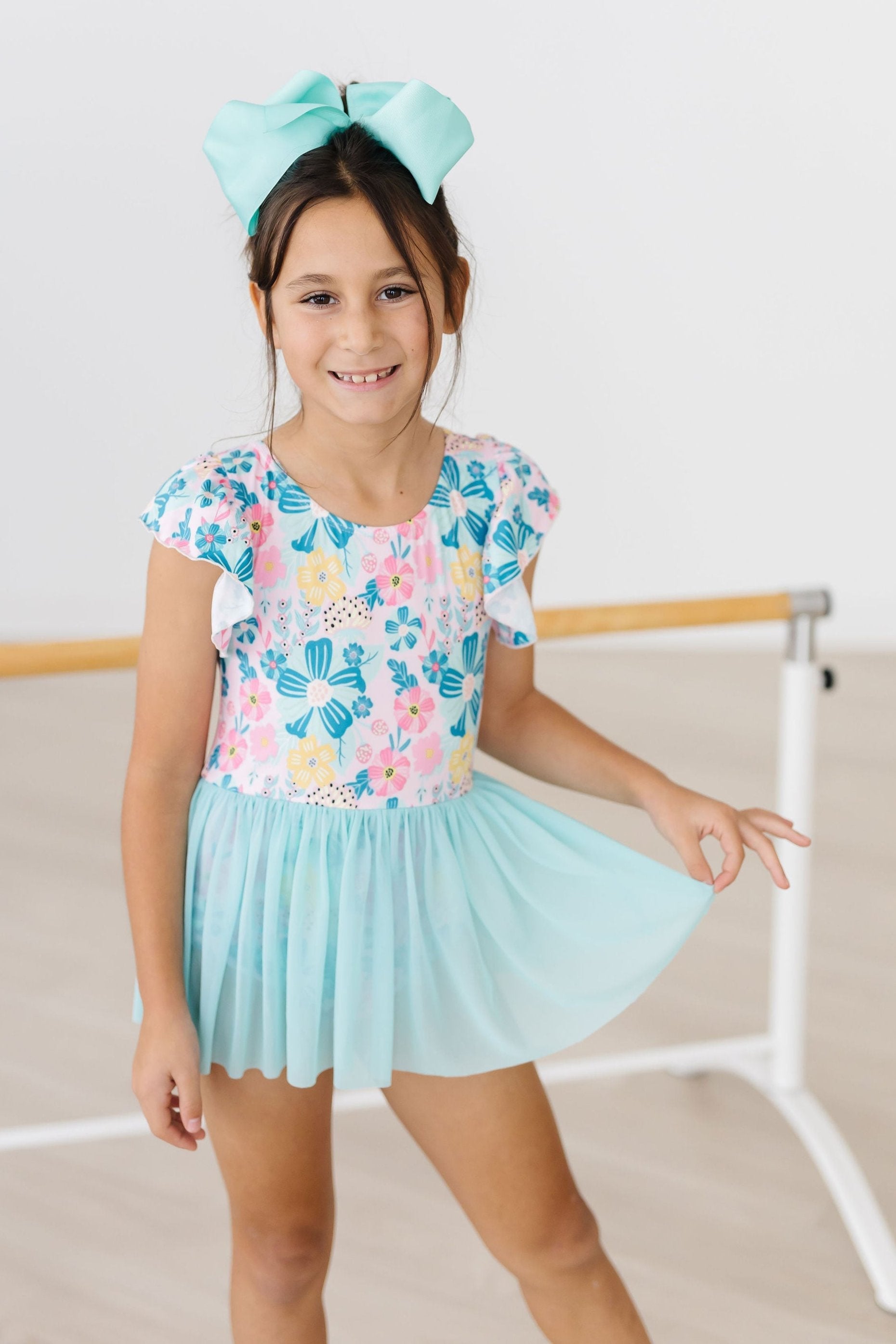 Floral Garden S/S Twirl Leotard - Aaria Tees Aaria Tees