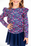 Flower Farm L/S Ruffle Tee - Aaria Tees Aaria Tees