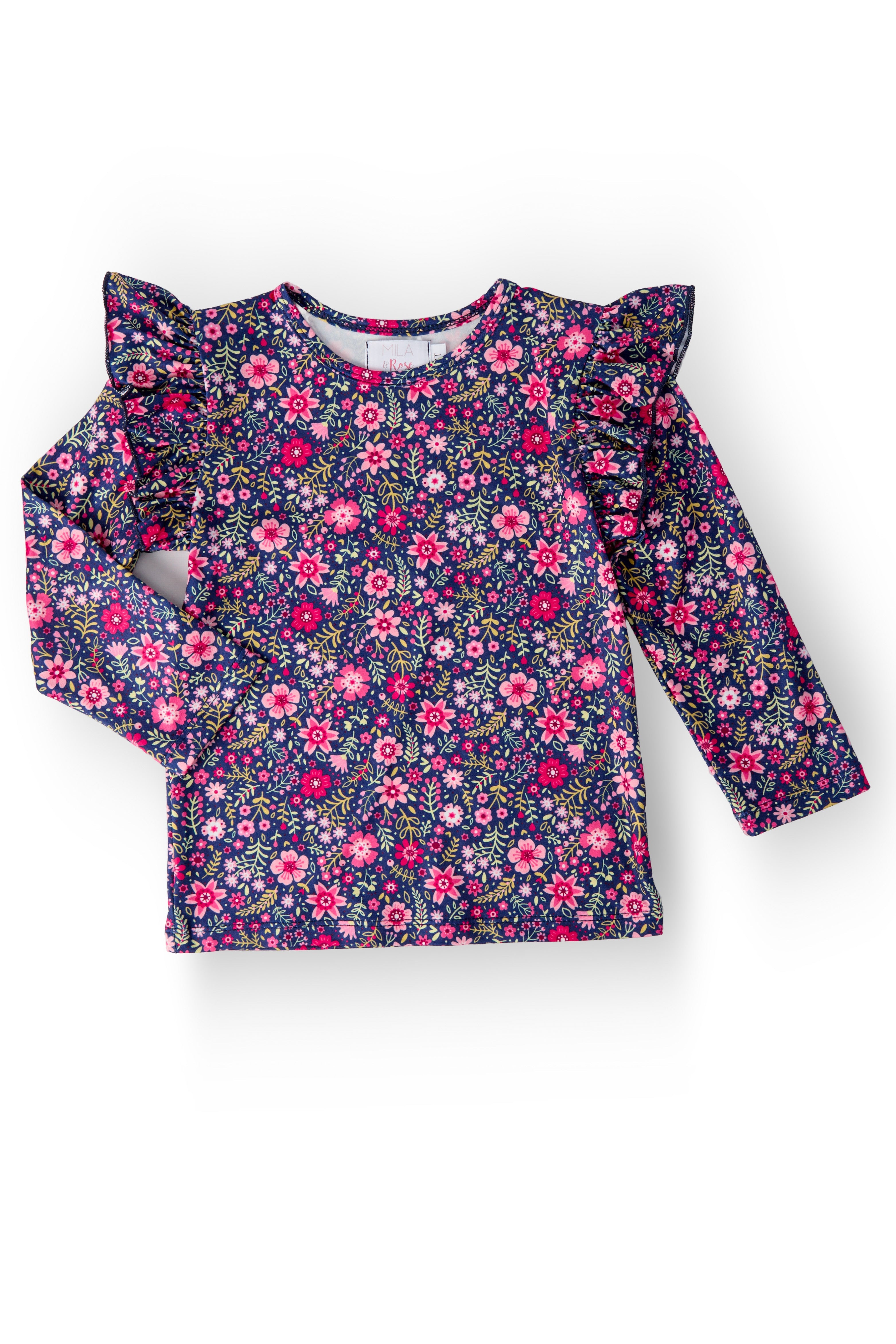 Flower Farm L/S Ruffle Tee - Aaria Tees Aaria Tees