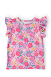 Fluttering Garden S/S Ruffle Tee - Aaria Tees Aaria Tees