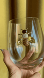 Jeweled Bee Stemless Wine Glasses Aaria Tees