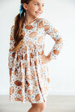 Football Friday L/S Pocket Twirl Dress - Aaria Tees Aaria Tees