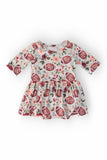 Footballs & Flowers 3/4 Sleeve Twirl Bodysuit - Aaria Tees Aaria Tees