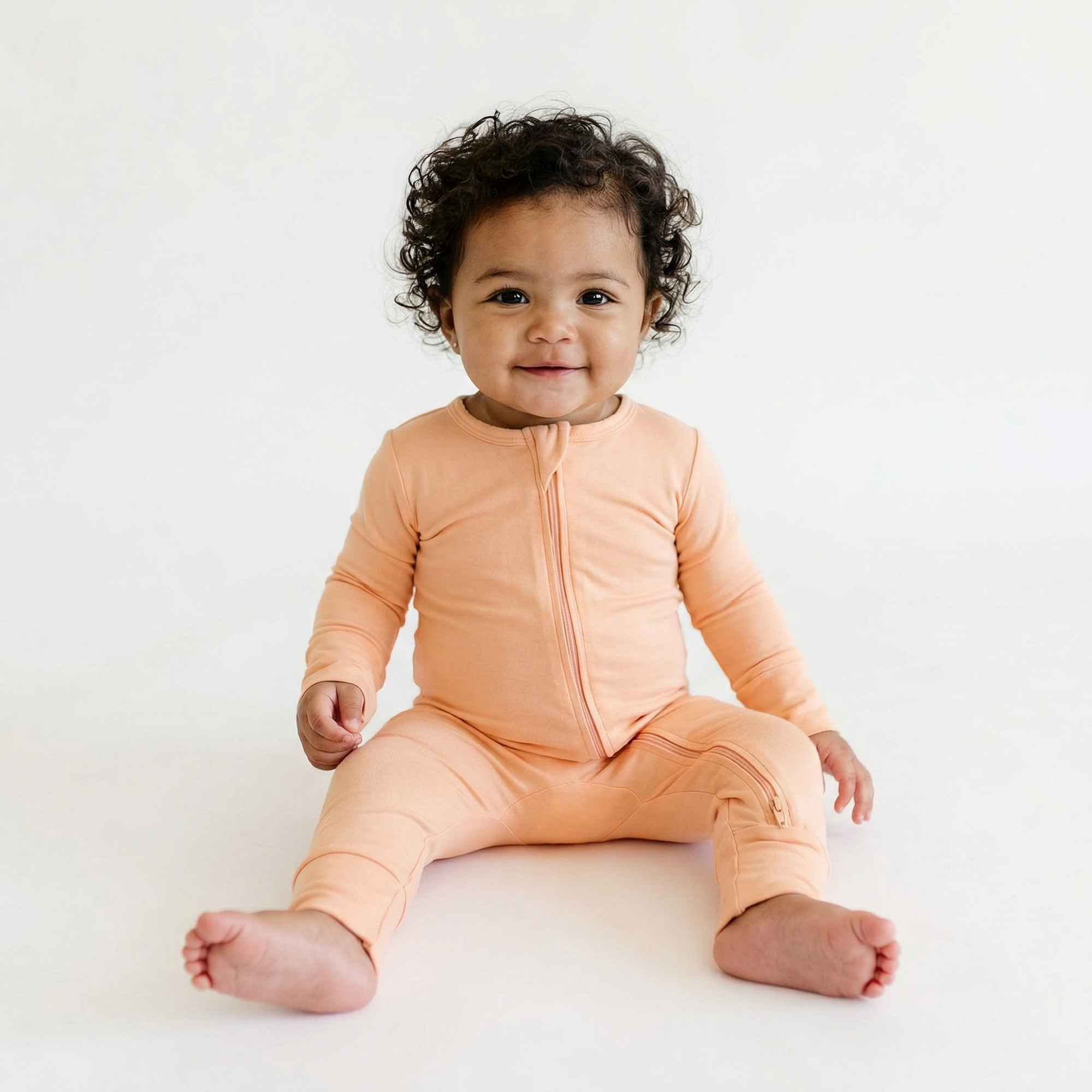 Peach Fuzz Convertible Footie Pajamas - Aaria Tees Aaria Tees