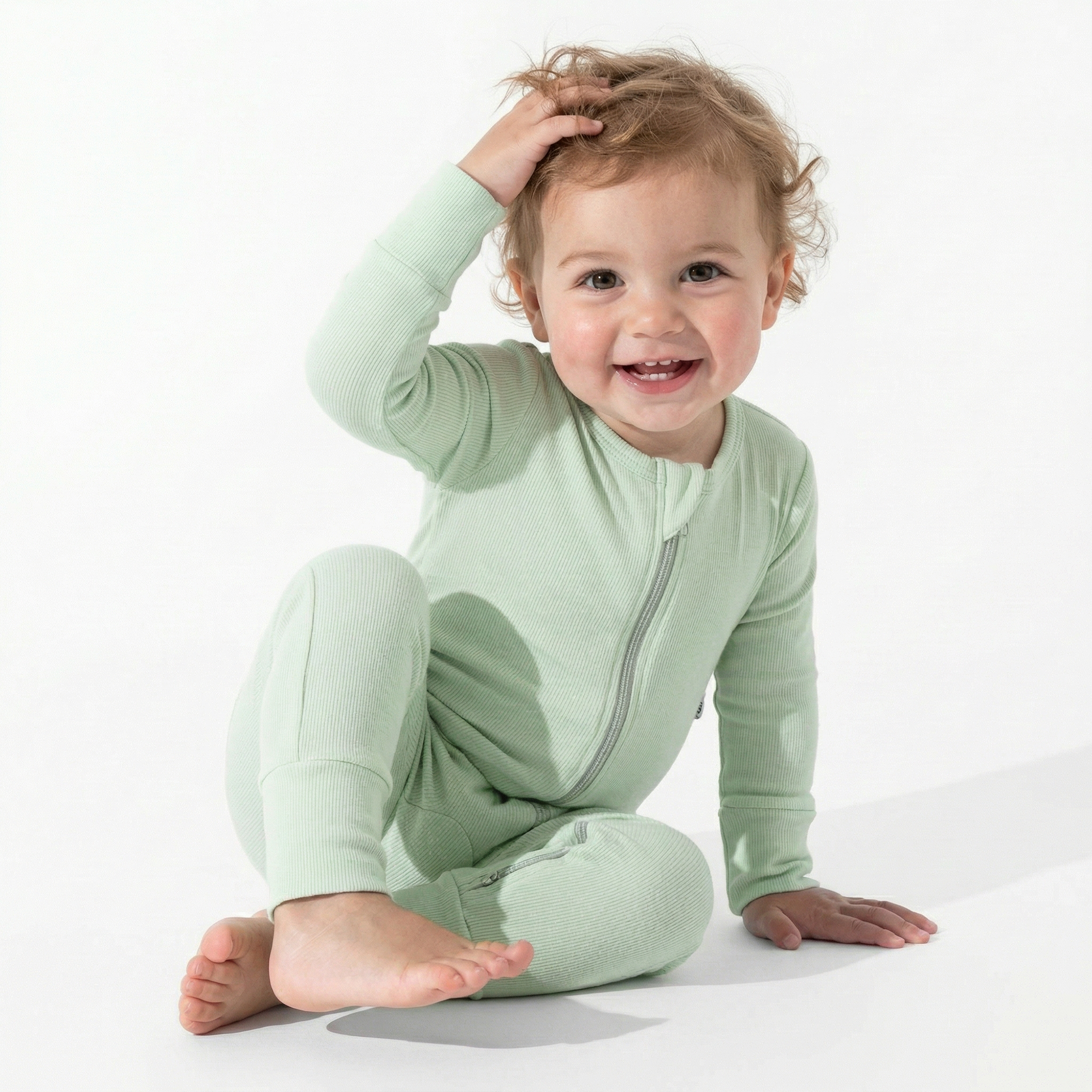 Convertible Footie Pajamas in Sage Green - Aaria Tees Aaria Tees