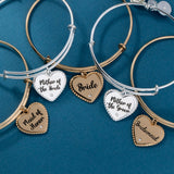 Mother of the Bride Heart Bangle - Aaria Tees Aaria Tees